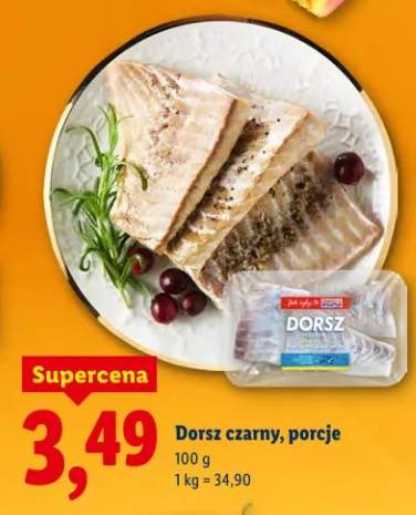 Dorsz czarny, porcje