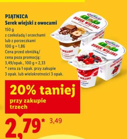 Serek wiejski z owocami