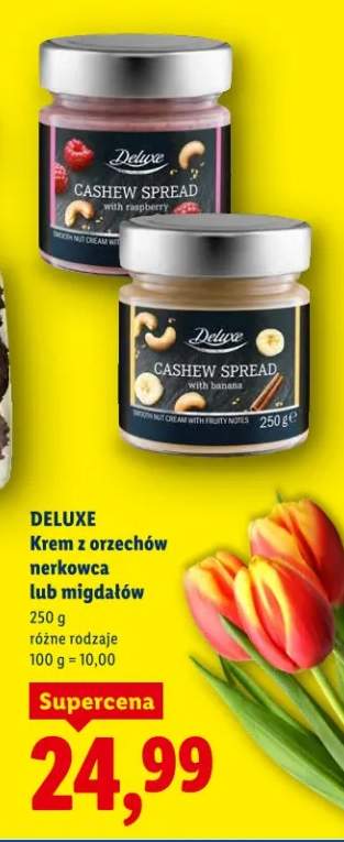 Krem z orzechów nerkowca lub migdałów różne rodzaje