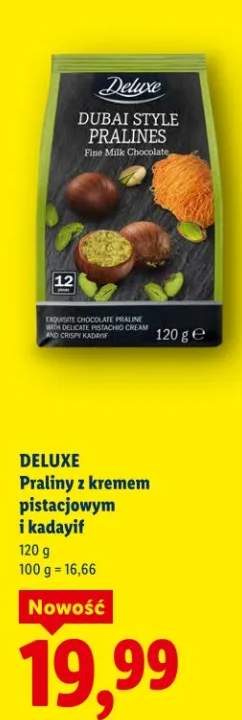 Praliny z kremem pistacjowym i kadayif