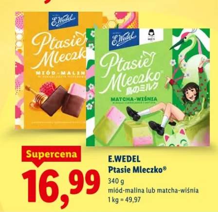 Ptasie Mleczko miód-malina lub matcha-wiśnia