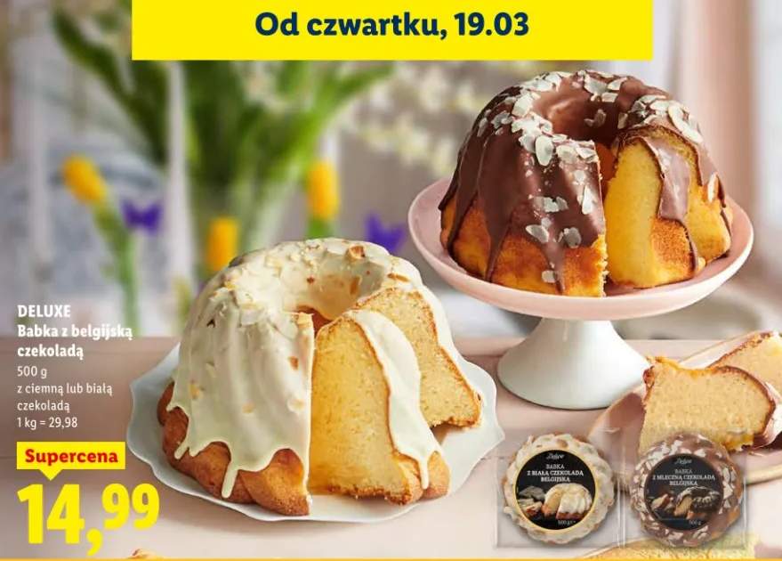 Babka z belgijską czekoladą z ciemną lub białą czekoladą