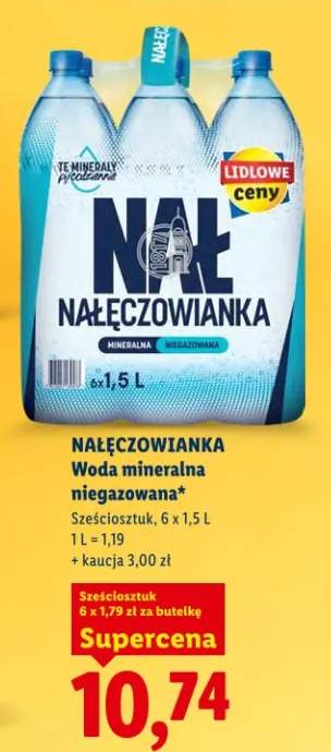 Woda mineralna niegazowana