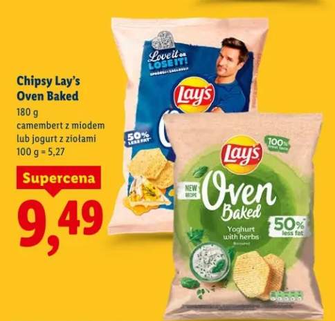 Chipsy Oven Baked camembert z miodem lub jogurt z ziołami