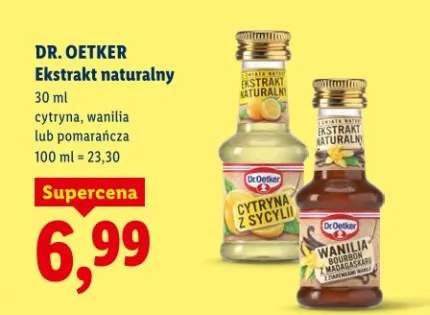 Ekstrakt naturalny cytryna, wanilia lub pomarańcza