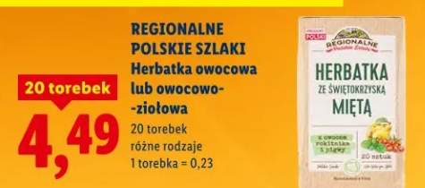 Herbatka owocowa lub owocowo-ziołowa różne rodzaje