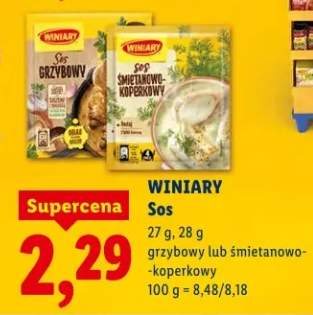 Sos grzybowy lub śmietanowo-koperkowy