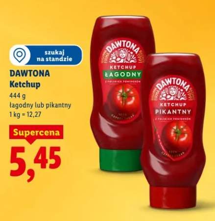 Ketchup łagodny lub pikantny