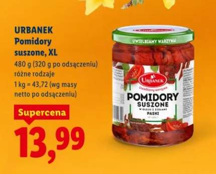 Pomidory suszone, różne rodzaje, XL