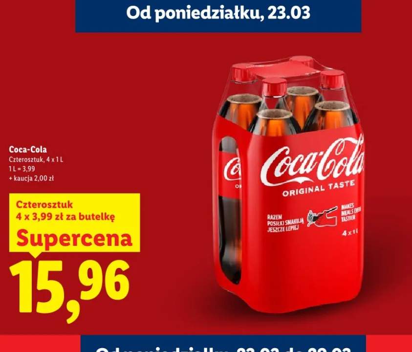 Napój Coca-Cola czterosztak
