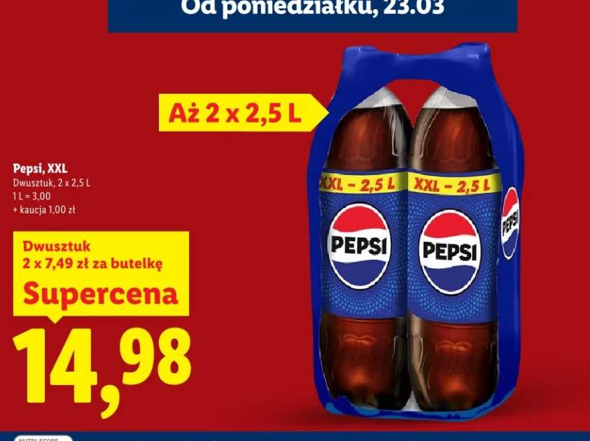 Napój Pepsi XXL dwusztak