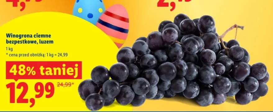 Winogrona ciemne bezpestkowe, luzem