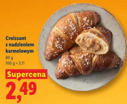 Croissant z nadzieniem karmelowym