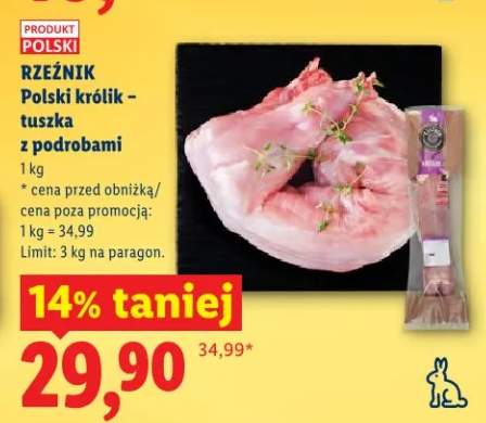 Polski królik - tuszka z podrobami