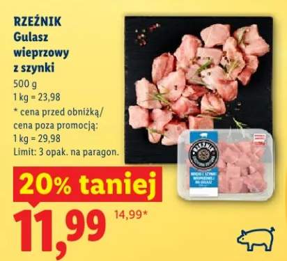 Gulasz wieprzowy z szynki