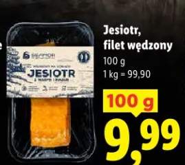Jesiotr, filet wędzony