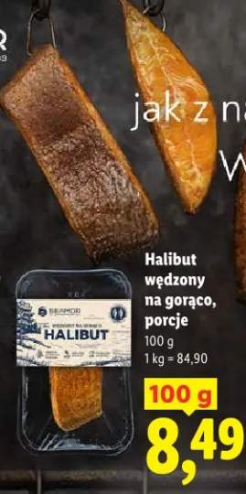 Halibut wędzony na gorąco, porcje