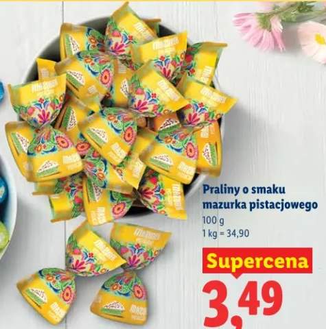 Praliny o smaku mazurka pistacjowego