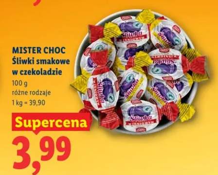 Śliwki smakowe w czekoladzie różne rodzaje