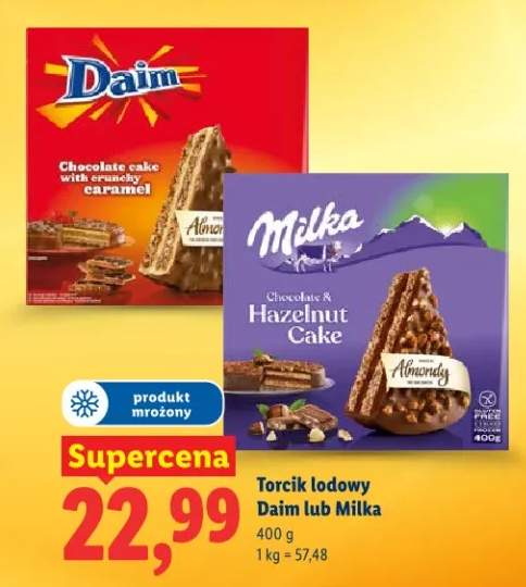Torcik lodowy Daim lub Milka