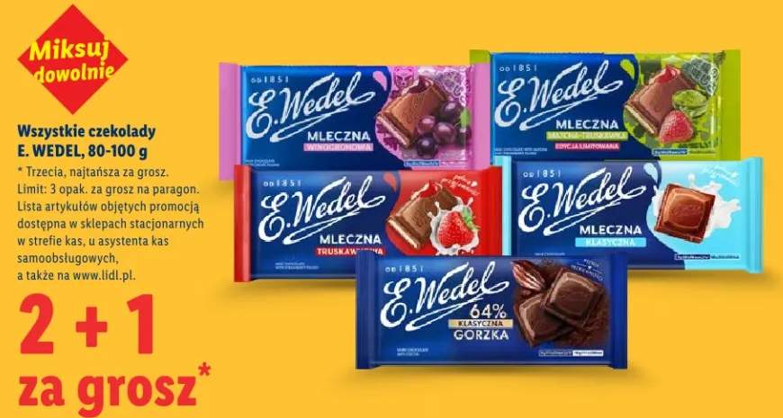 Czekolady E. Wedel, 80-100g