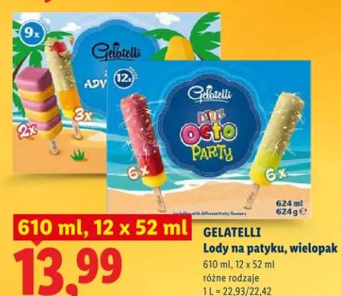 Lody na patyku, wielopak różne rodzaje