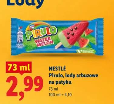 Lody arbuzowe na patyku Pirulo