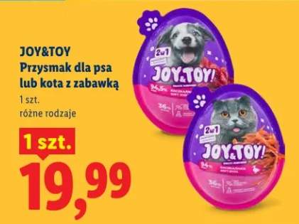 Przysmak dla psa lub kota z zabawką