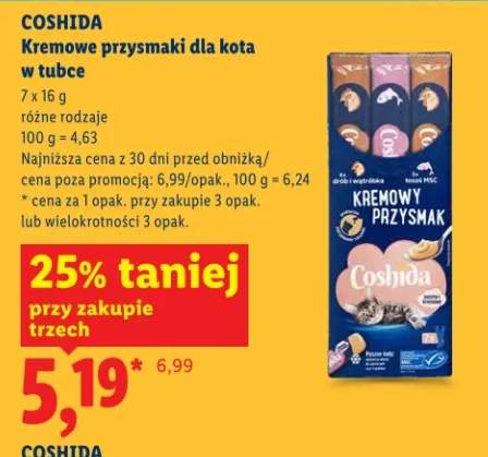 Kremowe przysmaki dla kota w tubce