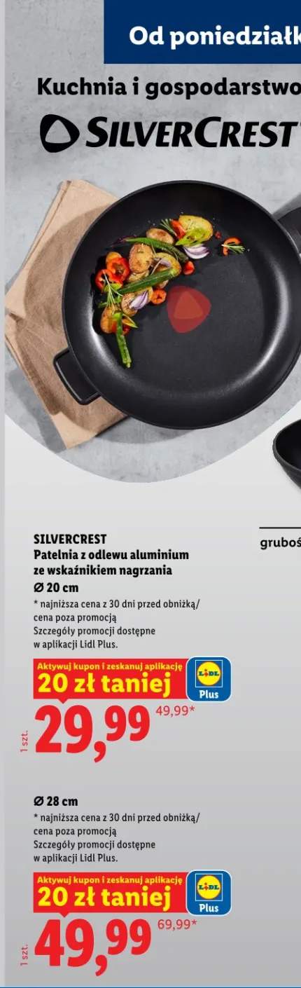 Patelnia z odlewu aluminium ze wskaźnikiem nagrania Ø 28cm