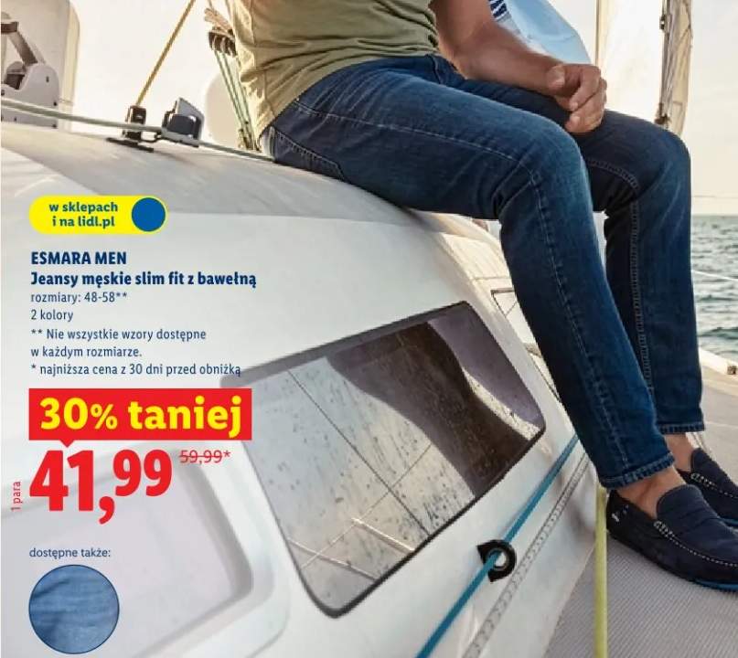 Jeansy męskie slim fit z bawełną