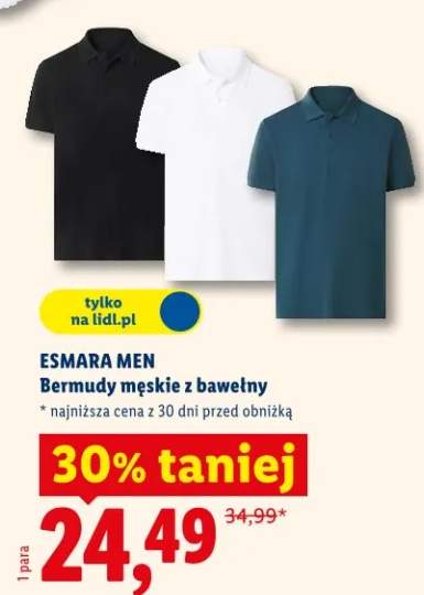 Bermudy męskie z bawełny