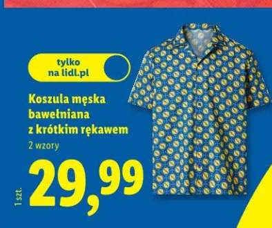 Koszula męska bawełniana z krótkim rękawem