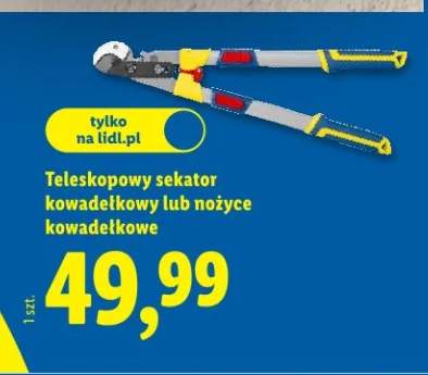Teleskopowy sekator kowadełkowy lub nożyce kowadełkowe
