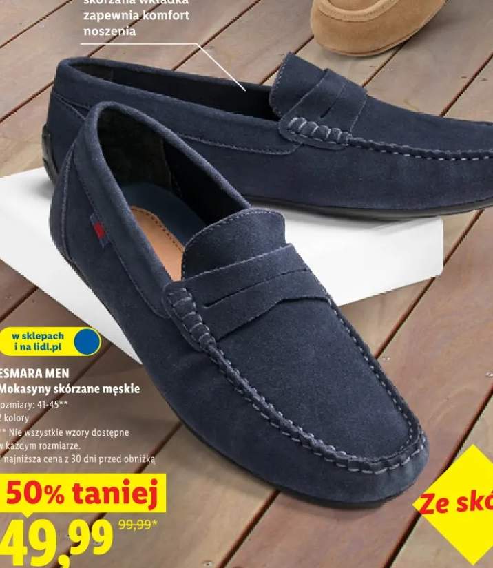 Mokasyny skórzane męskie