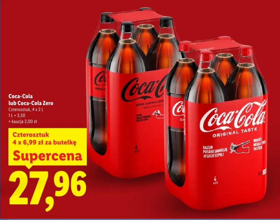 Napój Coca-Cola Zero 4x2 l
