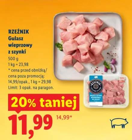Gulasz wieprzowy z szynki