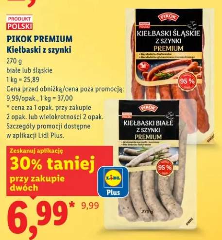 Kiełbaski białe z szynki premium