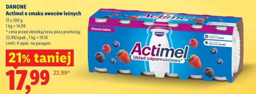 Actimel o smaku owoców leśnych