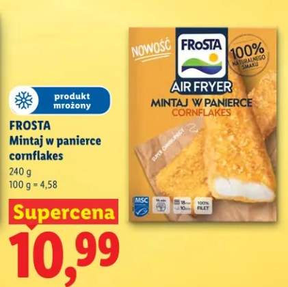 Mintaj w panierce cornflakes