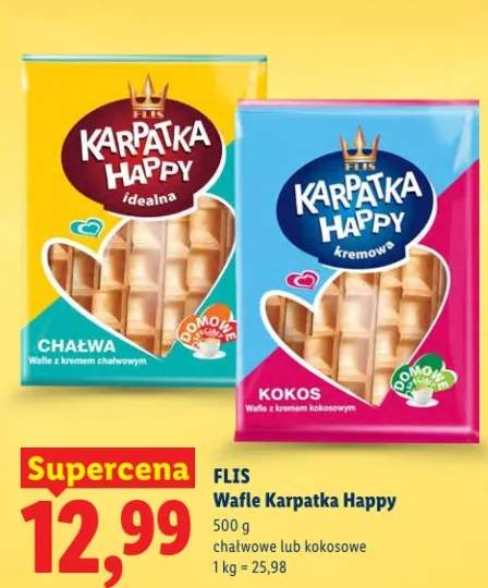 Wafle Karpatka Happy chałwa lub kokosowe