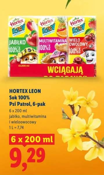 Sok 100% psi patrol jabłko, multiwitamina i wieloowocowy