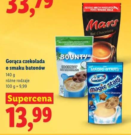 Gorąca czekolada o smaku batonów różne rodzaje