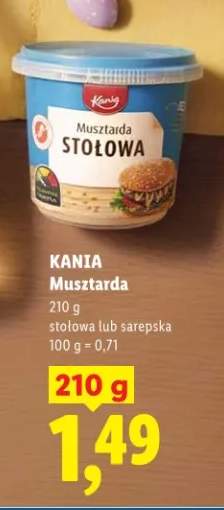 Musztarda stołowa lub sarepska