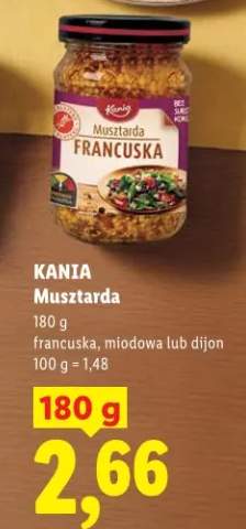 Musztarda francuska, miodowa lub dijon