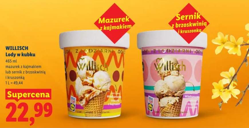 Lody w kubku mazurek z kajmakiem