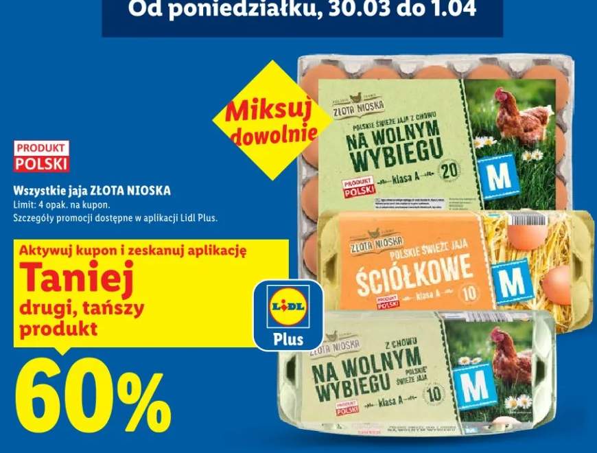 Jaja Złota Nioska Polskie Świeże JajaŚciółkowe