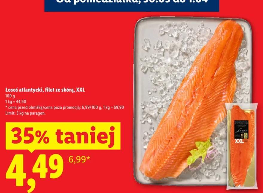 Filet ze skórą łosoś atlantycki XXL