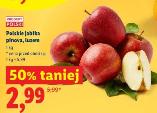 Jabłka pinova luzem