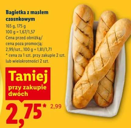 Bagietka z masłem czosnkowym